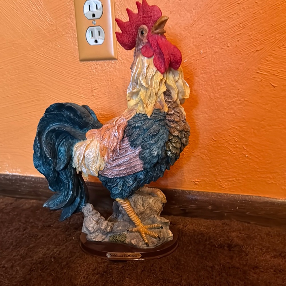 Colorful Rooster Figurine